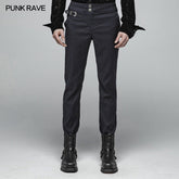 WK-358 Gentleman Punk Simple Trousers?-??Punk Rave Clothing