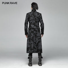 WY-1004 Punk Mens Dragon Totem Detachable Coat?-??Punk Rave Clothing