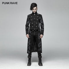 WY-1004 Punk Mens Dragon Totem Detachable Coat?-??Punk Rave Clothing