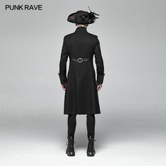 WY-1000 Steampunk Stand-up Collar Mid-length Coat?-??Punk Rave Clothing