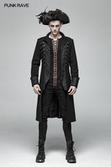 WY-1000 Steampunk Stand-up Collar Mid-length Coat?-??Punk Rave Clothing