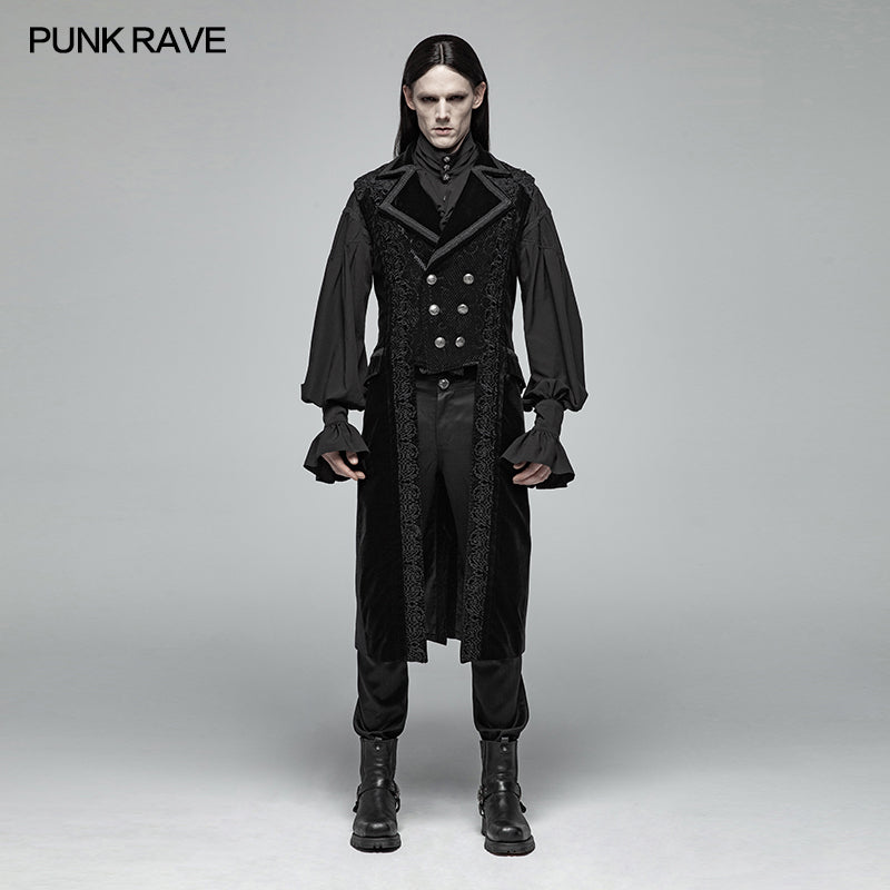 WY-1015 Victoria Gorgeous Dark-textured Gothic Long Vest?-??Punk Rave Clothing