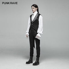 WY-1001 Gothic V-neck Swallow Tail Vest?-??Punk Rave Clothing