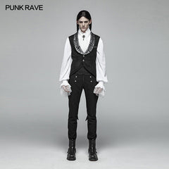 WY-1001 Gothic V-neck Swallow Tail Vest?-??Punk Rave Clothing