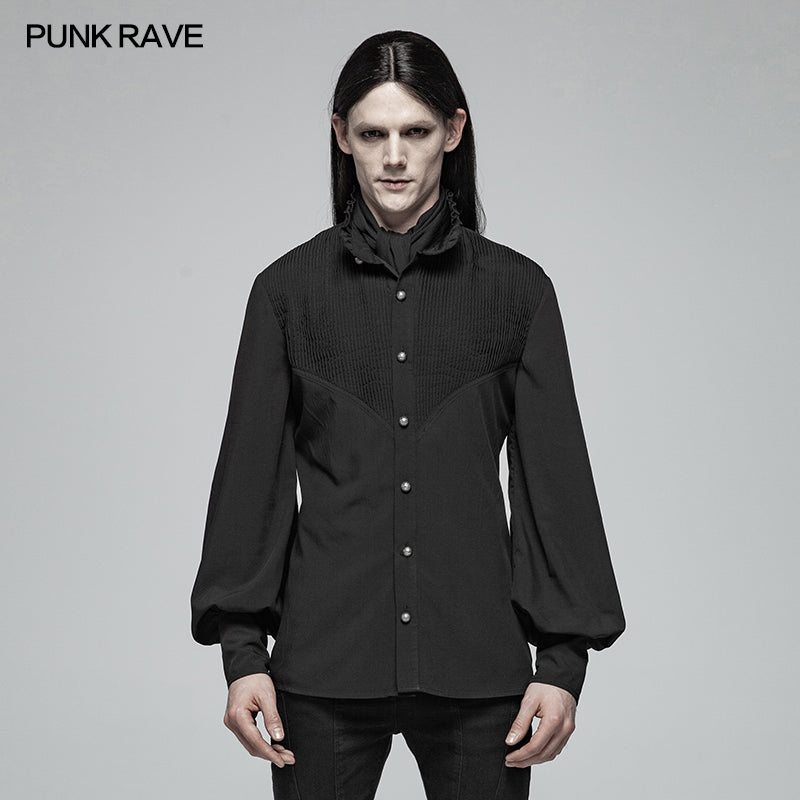 WY-1029 Gothic Mens Daily Wear Thin Shirts?-??Punk Rave Clothing
