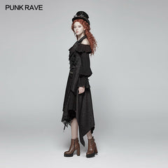WY-970 Gothic Womens V-neck Backless Detachable Long Vest?-??Punk Rave Clothing