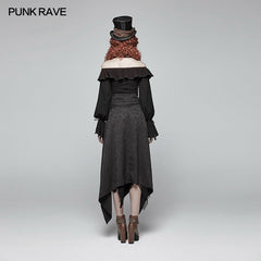 WY-970 Gothic Womens V-neck Backless Detachable Long Vest?-??Punk Rave Clothing