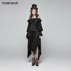 WY-970 Gothic Womens V-neck Backless Detachable Long Vest?-??Punk Rave Clothing