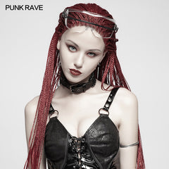 WS-297 Punk PU -studded Chain Choker?-??Punk Rave Clothing