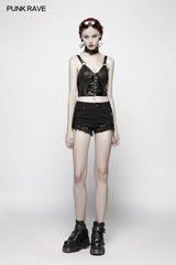 WS-297 Punk PU -studded Chain Choker?-??Punk Rave Clothing