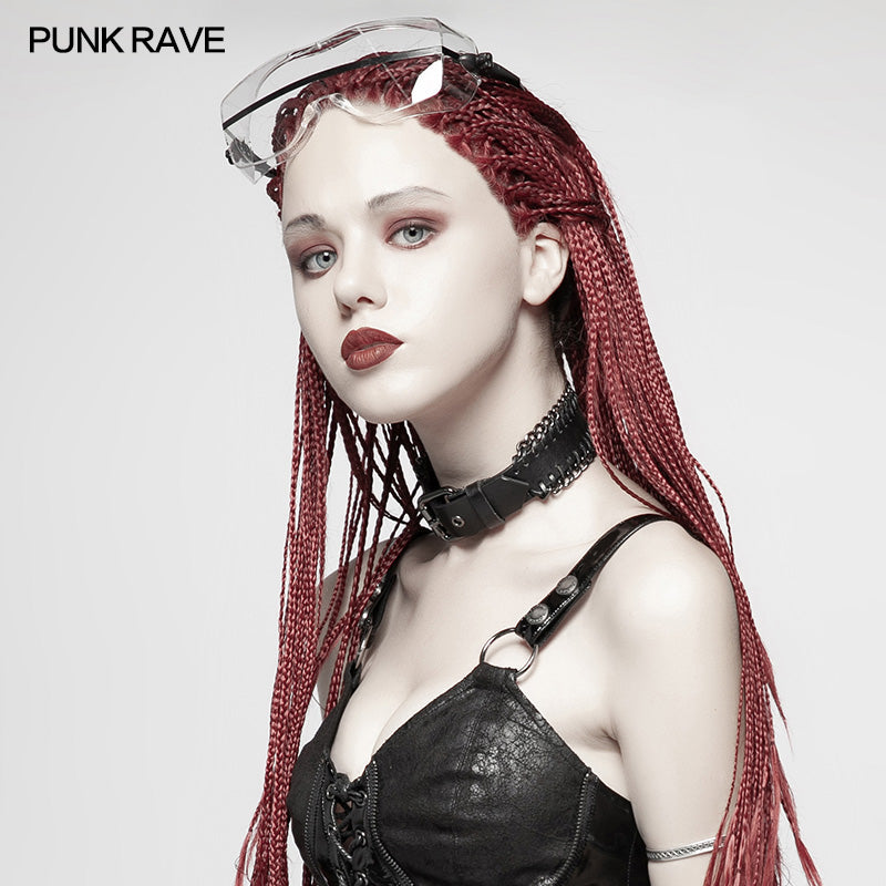 WS-297 Punk PU -studded Chain Choker?-??Punk Rave Clothing