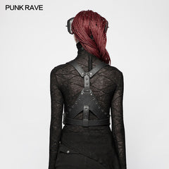WS-282 Punk Non-stretchy PU Leather Vest Accessories?-??Punk Rave Clothing