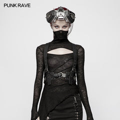 WS-282 Punk Non-stretchy PU Leather Vest Accessories?-??Punk Rave Clothing
