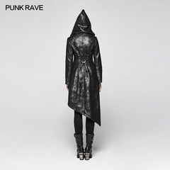 WY-977 Punk Womens Asymmetric Hem Hooded Jacket?-??Punk Rave Clothing
