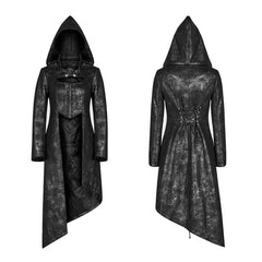 WY-977 Punk Womens Asymmetric Hem Hooded Jacket?-??Punk Rave Clothing