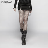 WQ-400 Steampunk Asymmetric Lace-up Skirt?-??Punk Rave Clothing