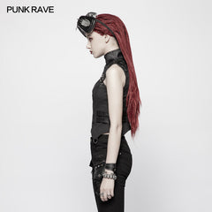 WY-967 Punk WOMENS HIGH-NECK Warrior Vest?-??Punk Rave Clothing