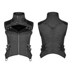 WY-967 Punk WOMENS HIGH-NECK Warrior Vest?-??Punk Rave Clothing