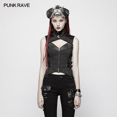 WY-967 Punk WOMENS HIGH-NECK Warrior Vest?-??Punk Rave Clothing