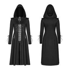 WY-964 Punk WOMENS DARK Hooded Knit Jacket?-??Punk Rave Clothing