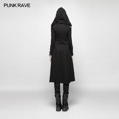 WY-964 Punk WOMENS DARK Hooded Knit Jacket?-??Punk Rave Clothing