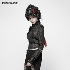 WY-966 Military Uniform Handsome Cross Short Coat?-??Punk Rave Clothing