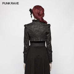 WY-966 Military Uniform Handsome Cross Short Coat?-??Punk Rave Clothing