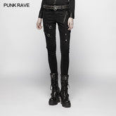 WK-355 Punk Floral Denim Long Trousers Jeans?-??Punk Rave Clothing