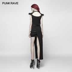 WQ-377 Punk Asymmetric Sexy Dress?-??Punk Rave Clothing