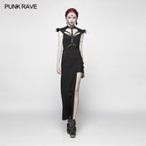 WQ-377 Punk Asymmetric Sexy Dress?-??Punk Rave Clothing