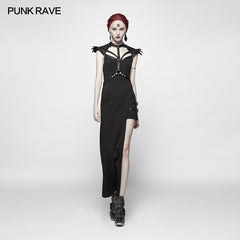 WQ-377 Punk Asymmetric Sexy Dress?-??Punk Rave Clothing