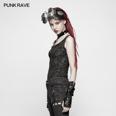 WT-539 Punk Collar Cover Sleeveless Vest?-??Punk Rave Clothing