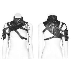 WS-289 Punk High Neck Pu Warrior Shoulder Accessory?-??Punk Rave Clothing