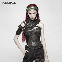 WS-289 Punk High Neck Pu Warrior Shoulder Accessory?-??Punk Rave Clothing