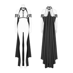 WY-968 Punk Cross Long Cape With Chain?-??Punk Rave Clothing