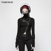 WT-543 Punk Women Turtleneck Metal Long Sleeve T-shirt?-??Punk Rave Clothing