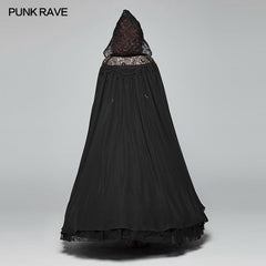 WY-959 Gothic Hooded Chiffon Cape Long Coat?-??Punk Rave Clothing