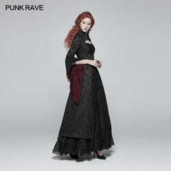 WY-958 Gothic Ruffle Sleeves Court Long Lace Coat?-??Punk Rave Clothing