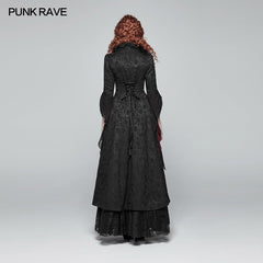 WY-958 Gothic Ruffle Sleeves Court Long Lace Coat?-??Punk Rave Clothing
