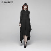 WQ-375 Gothic Bat Wing Hooded Long Sleeves Asymmetrical Dress?-??Punk Rave Clothing