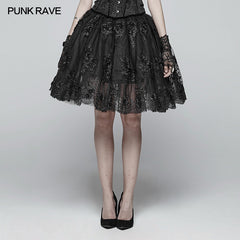 WLQ-088 Gorgeous Lolita Lace Tutu Half Skirt?-??Punk Rave Clothing
