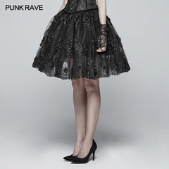 WLQ-088 Gorgeous Lolita Lace Tutu Half Skirt?-??Punk Rave Clothing