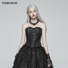 WY-975 Gothic Sweetheart Neck Jacquard Corset?-??Punk Rave Clothing