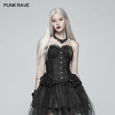 WLY-087 Lolita black Elf Lace Corset With Lace-up Back?-??Punk Rave Clothing