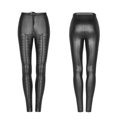 WK-342 Gothic Devil Footprints Leggings Split Pants?-??Punk Rave Clothing