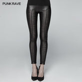 WK-342 Gothic Devil Footprints Leggings Split Pants?-??Punk Rave Clothing
