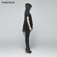 OY-973 Gothic Daily Lightweight Translucent Lace Long Vest?-??Punk Rave Clothing