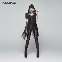 OY-973 Gothic Daily Lightweight Translucent Lace Long Vest?-??Punk Rave Clothing