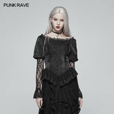 WY-972 Gothic Lantern Sleeve Lace Shirt?-??Punk Rave Clothing