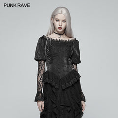 WY-972 Gothic Lantern Sleeve Lace Shirt?-??Punk Rave Clothing